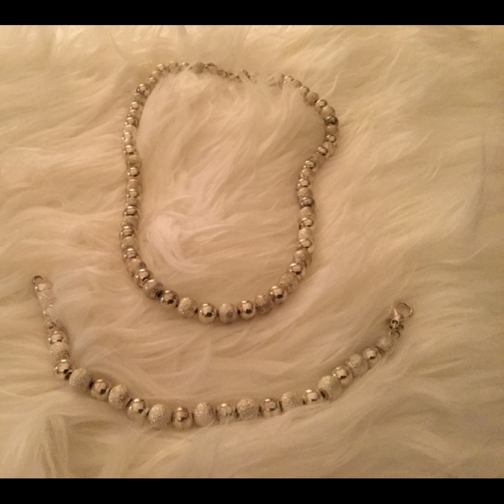 Sterling silver Necklace and Bracelet Set